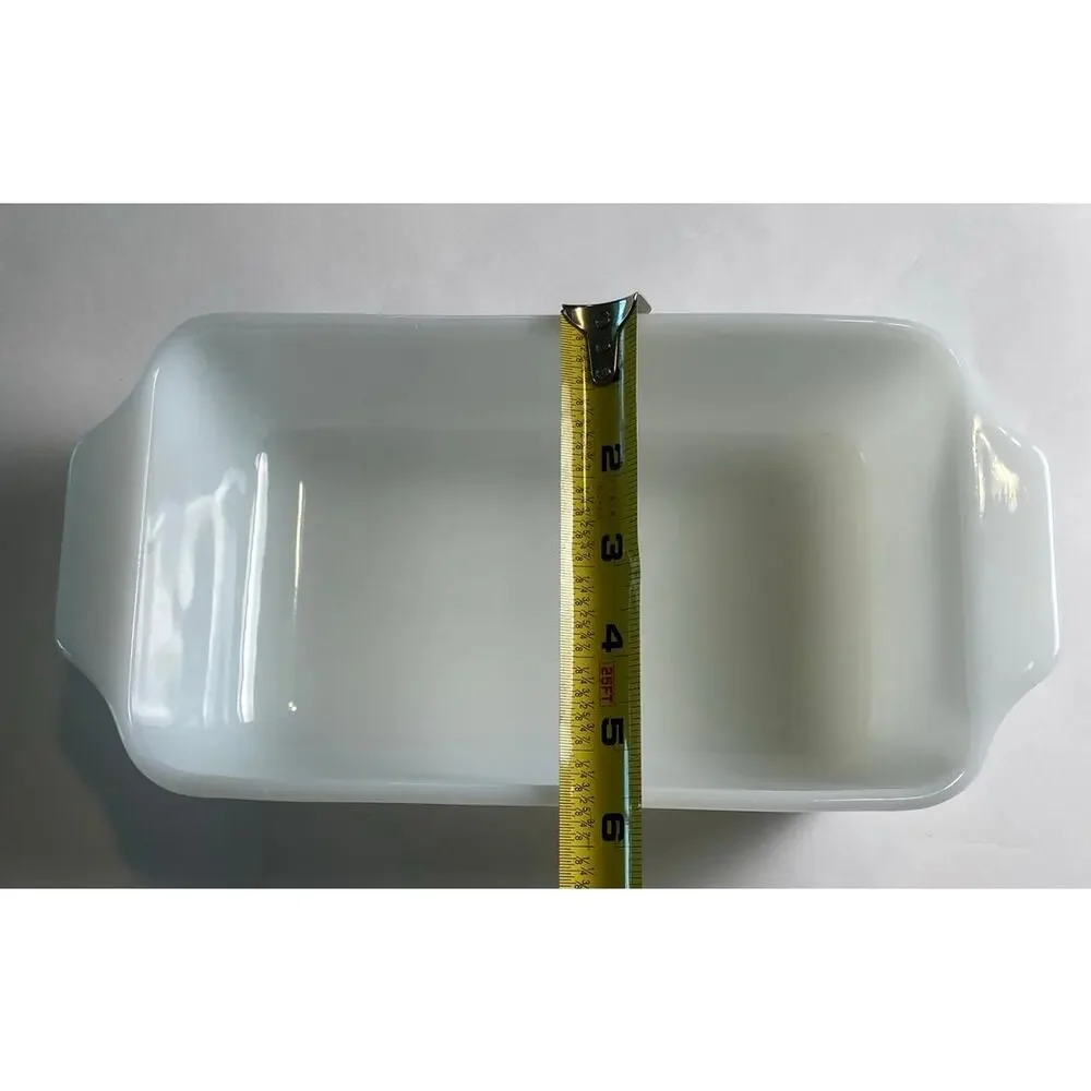 Vintage Anchor Hocking Fire King Meadow Green Ovenware 1 Quart Loaf Dish